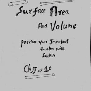 surface area and volume Previous Year question 2016 to 2025